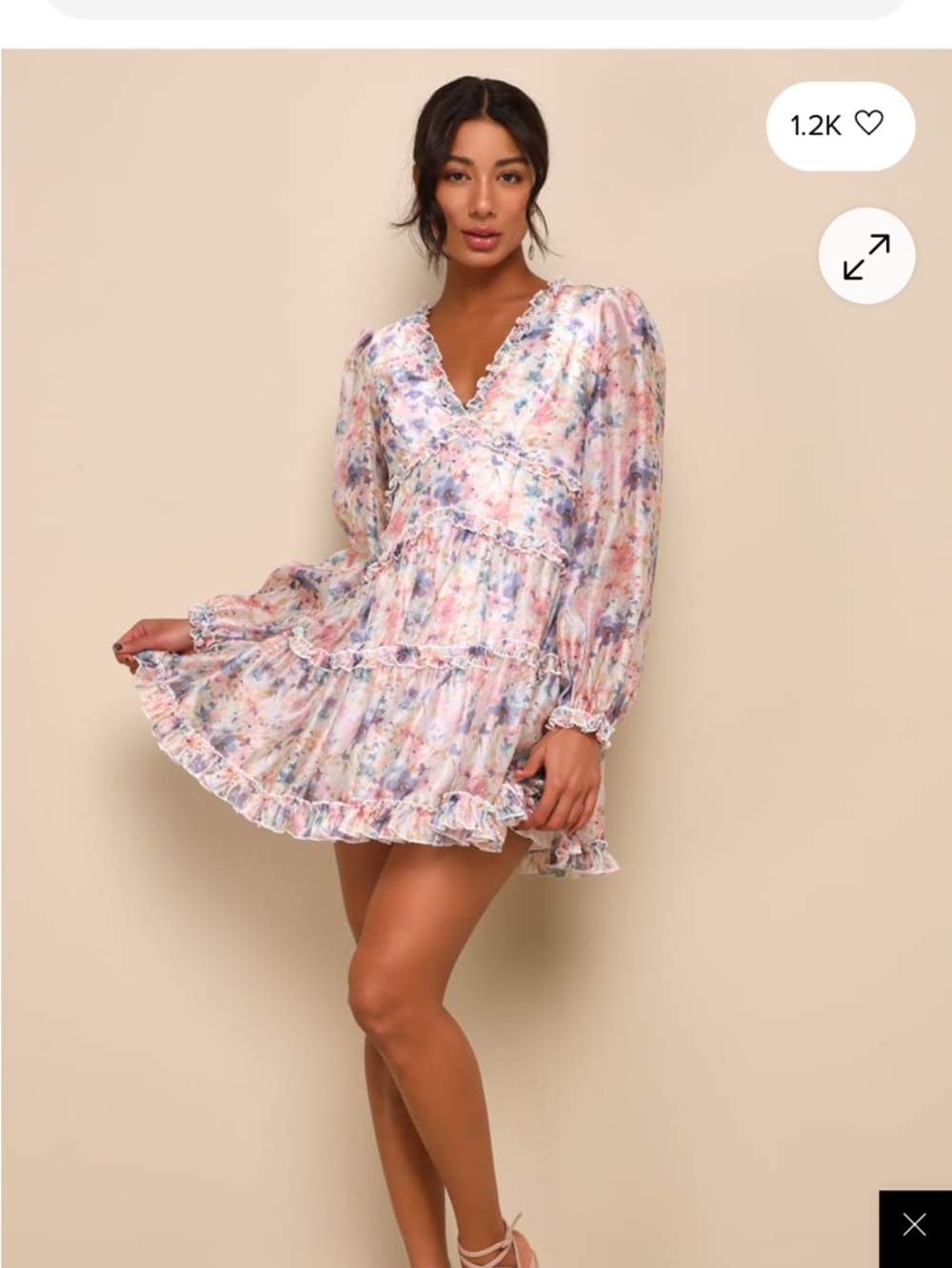 Exquisitely Adorable Multi Floral Tiered Ruffled - Picture 3 of 7